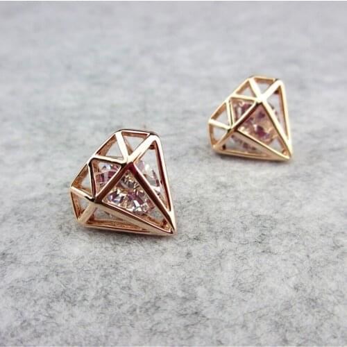 2017 New Hot top grade zircon earrings South Korea explosion models ear jewelry soft heart-shaped earrings female Er013