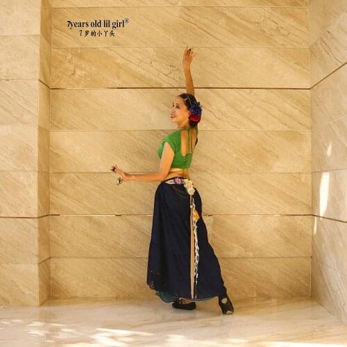 Belly Dance Top Ats Tribal Lycra Choli Short Sleeve Womens Costume ELL02