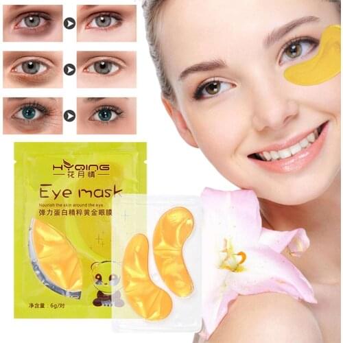 10 Pair 24k Gold Crystal Collagen Eye Patch Anti Aging Wrinkle Eye Mask Moisturizing Brighten Firming Face Skin Care Gel Sticker