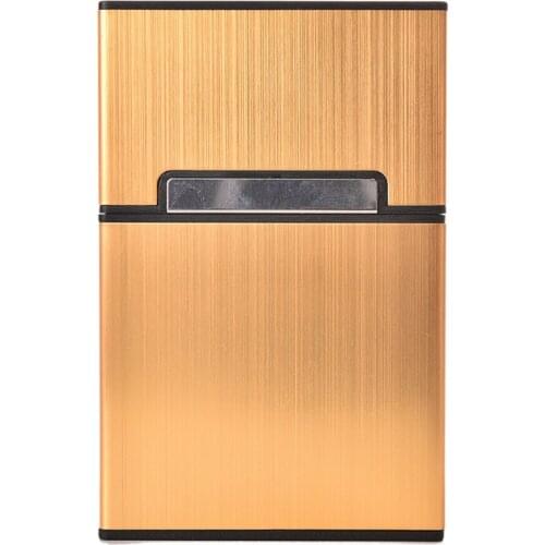 2021 Personality Creative Aluminum Smoking Cigarette Case Fashion Men Cigar Tobacco Holder Pocket Box Storage Container Gift Box