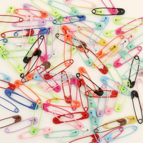 50pcs/lot Metal Safety Pins Multicolor Brooch Apparel Connectors Accessories for Jewelry Making DIY Accessories Wholesale