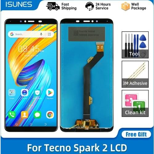 6.0" Original For Tecno Spark 2 KA7 LCD Display Touch Screen Digitizer Assembly New For Tecno KA7O LCD Repair Replacement Parts
