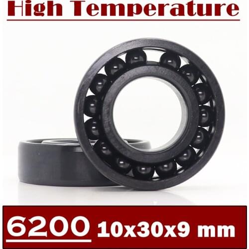 6200 High Temperature Bearing 10*30*9 mm ( 2 Pcs ) 500 Degrees Celsius TB6200 Full Ball Bearings