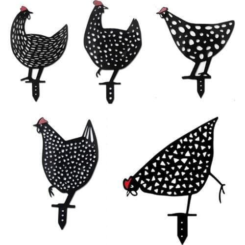 Acrylic Chicken For Gardening Lawn Decoration Garden Card