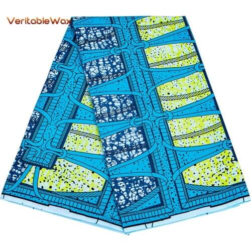 Ankara African Prints Batik Pagne Real Wax Fabric Africa Sewing Wedding Dress Crafts Material 100% Polyester High Quality Tissu