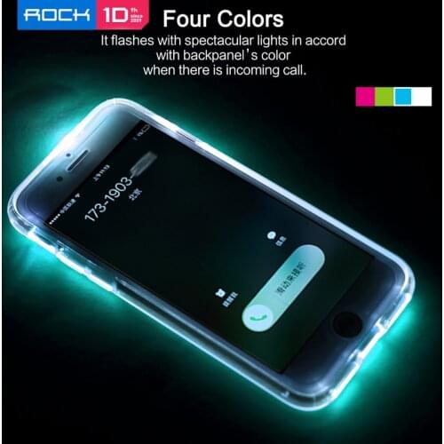 For IPhone X 7 Case ROCK Light Tube Series Calling Light Notice Led Phone Case Cover Case for IPhone 7 Plus Case чехол