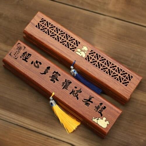 Wooden Rosewood Home Indoor Incense Burner Zen Lying Incense Box Set With Sticks Tube
