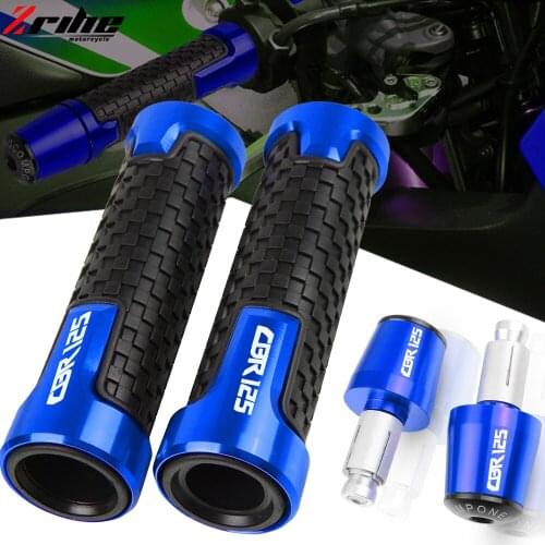 For HONDA CBR125R CB125R CB125 CBR125 CB CBR 125 RR R 2005-2020 Motorcycle CNC Handlebar Grips 7/8" 22mm Handle Bar Cap End Plug