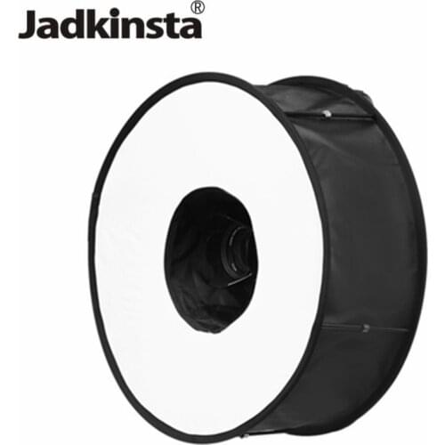 Jadkinsta Camera Flash Diffuser 45cm Easy fold Macro Ring Speedlite Flash Light Softbox Reflect for Canon Nikon Sony DSLR Camera