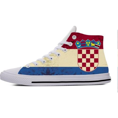 Croatia Croatian Republic Flag Patriotic Fashion Casual Cloth Shoes High Top Lightweight Breathable 3D Print Men Women Sneakers