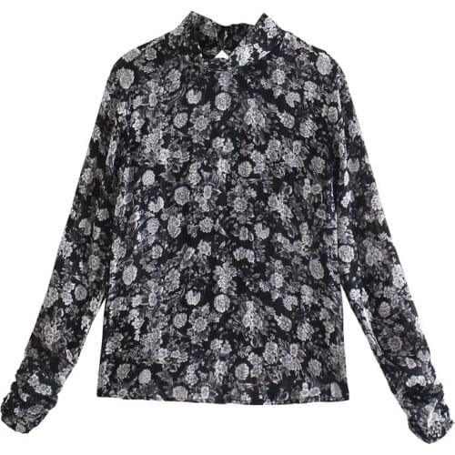 Блузки с воротником стойка MESTTRAF China At AliExpress