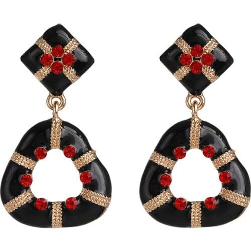 Fashion Irregular Triangle Geometric Earrings Women Bohe Ethnic Vintage Long Earrings Female Brand Statement ZA Earrings Jewelry