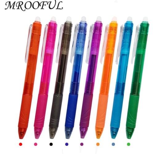 Erasable Gel Pen Set 0.5mm High Capacity Color Ink Erasable Refills Rod Washable Handle Magic School Office Stationery Supplies