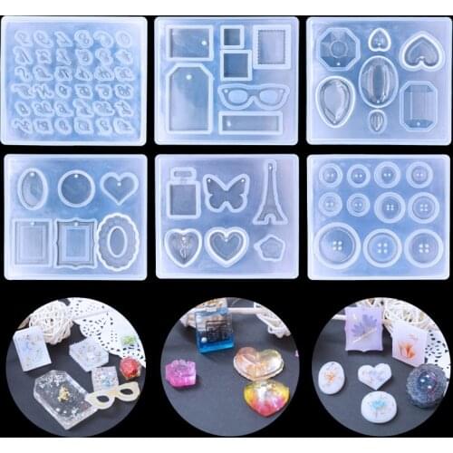 QIAOQIAO DIY 1 PC Mini Miniature Jewelry Cake Tools Necklace Making Silicone Mold Diy Craft Resin Pendent Decorative Moulds