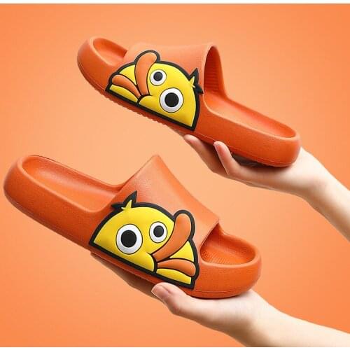 Summer Ladies Cute Cartoons Slippers Women/Men Indoor Bathroom Sandals Couple Fashion Slides Student Bathe Non-Slip Flip Flops