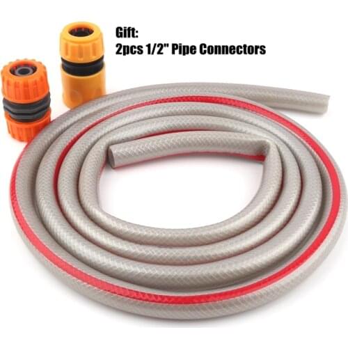 5m 10m 15m 1/2" Explosion Proof Garden Hose Hi-Quality Car Washing Hose Home Garden Flower Lawn Irrigation Pipe VZ 2 Connectors