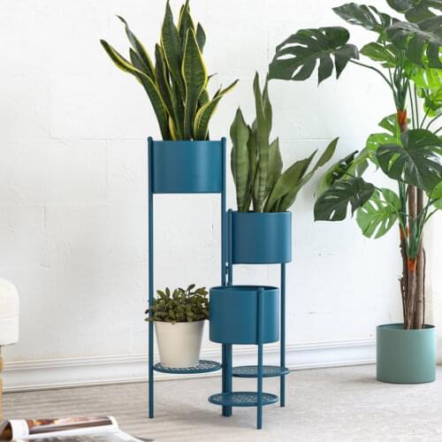 High temperature paint baking Nordic flower shelf shelf shelf multi layer storage space living room flower pot hollow ne