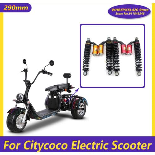 Rear Shock Absorber 210MM 290MM for Citycoco Electric Bicycle Scooter with Decorative Airbag Rear Damping Spring