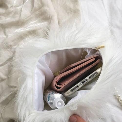 Womens Faux Fur Crossbody Wallet Purse Tote Satchel Shoulder Bag 20CA