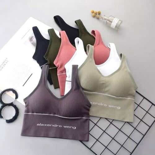 Women Sexy Push Up Bra Wireless Crop Top Bralette Seamless Tops Tube Bras with Chest Pad Sports Underwear Female Beauty Back