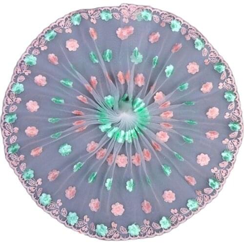 1M Embroidery Emerald Green Lace Fabric Mint Green Lace Trim Orange Lace Ribbon Sewing Trimmings Guipure Crafts dentelle L-06