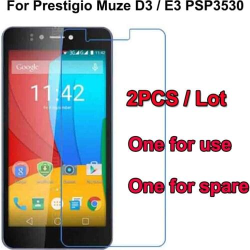 2PCS 9H Scratch Proof Tempered Glass for Prestigio Muze D3 Muze E3 PSP3530 Duo 5.3 Inch Glass Screen Protector Front LCD Film