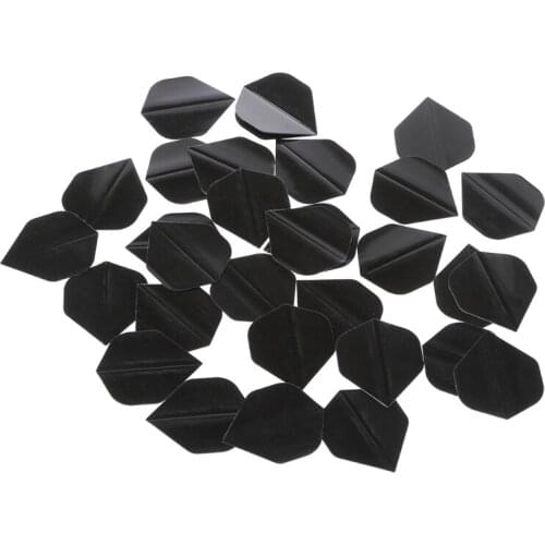 30 Pcs/Set High Quality Simple Pure Black PET Dart Flights for Adult Dart Accessories