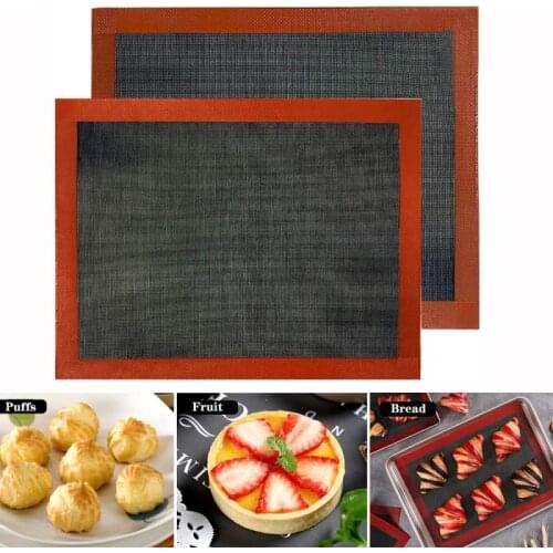 40cm Pastry Baking Mat Silicone Pad Baking Mat for Rolling Dough Pizza Dough Non-Stick Perforated Sheet Oven Liner Kitchen Tools