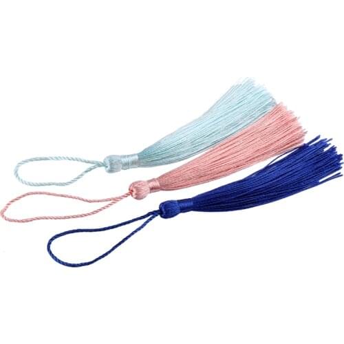 500pcs/Pack Polyester Silk Tassels Fringe Trim wholesale 13cm Long Cotton Tassel Wedding Decoration DIY Sewing Accessories