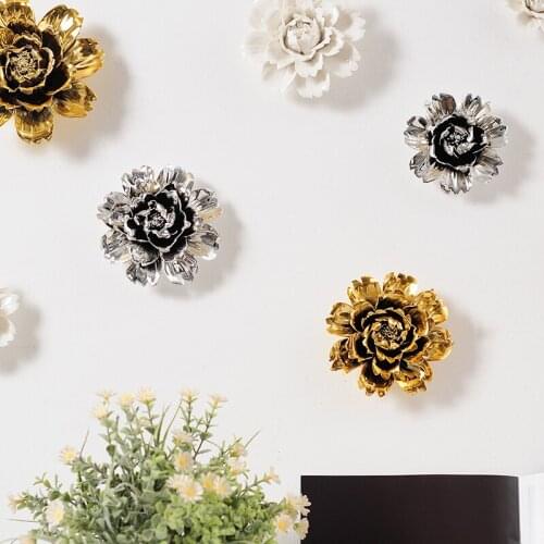 European Ceramic Flower Ornaments Mural Painting Home Woonkamer TV Background Wall Knoping Ambachten Hotel Lobby 3D Muursticker