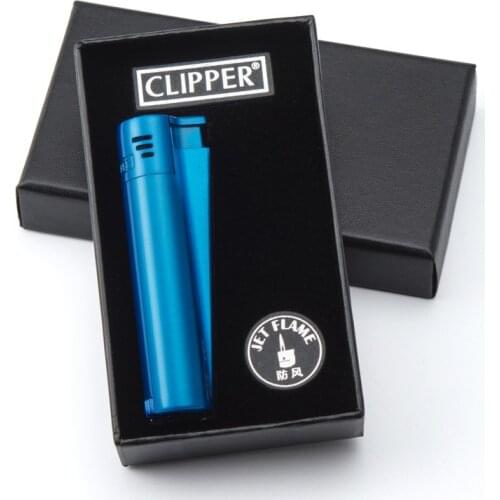 Torch Lighter Original Clipper Jet Lighter Grinding Windproof Flint Lighter Butane Gas Metal Outdoor Gadgets For Man Gifts