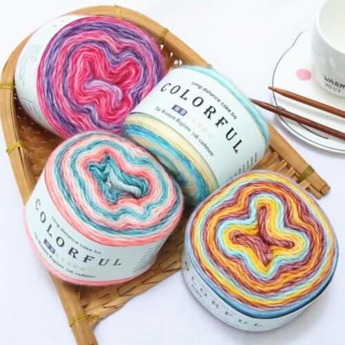 DIY Gradient Woolen Yarn Knitting Accessory for Sweater Scarf Hat Slippers Ball For Kids Hand Knitted Yarn for Blanket Sweater
