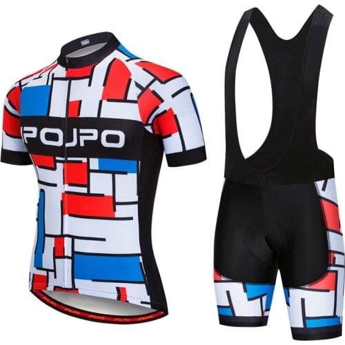JPOJPO Summer Cycling Jersey Set Men MTB Bicycle Cycling Clothing Ropa Ciclismo Team Bike Jersey Suit maillot ciclismo hombre