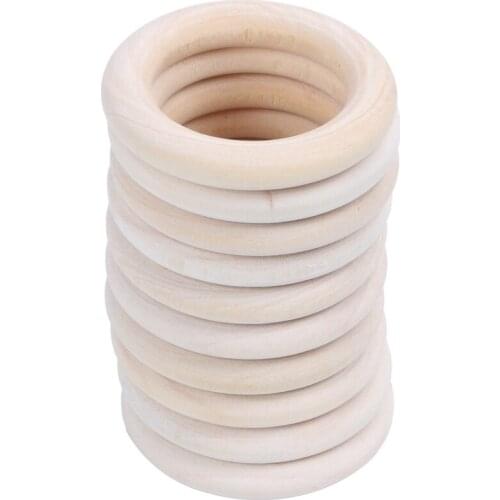 Natural wooden rings, diameter 50mm