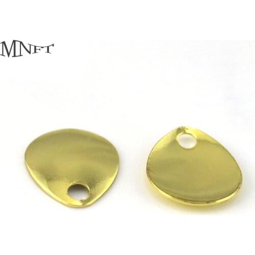 MNFT 20PCS Spinner Blades Smooth Nickel Spoons 0.6g/0.8g Gold Plaice Fishing Lure