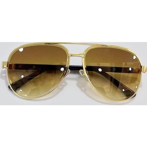 Fashion Sunglasses Men Metal Curved Sun Glasses Luxury Brand Designer Vintage Outdoor Driving Eyewear Oculos De Sol Female UV400