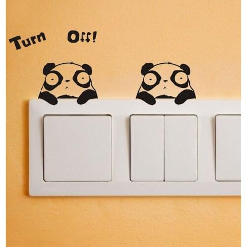Cute Cartoon Big Switch Stickers Collection Living Room Room Wall Glass Decoration Free Stickers Self-Adhesive