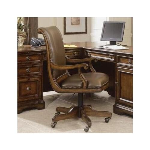 Office chair. Real leather. European lift and swivel chair.3