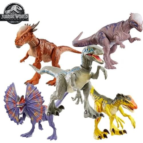 Original Jurassic World Basic Competitive Dinosaurs Toys for Boys Giant Dragon Velociraptor Spinosaurus Kids Toys Action Figures