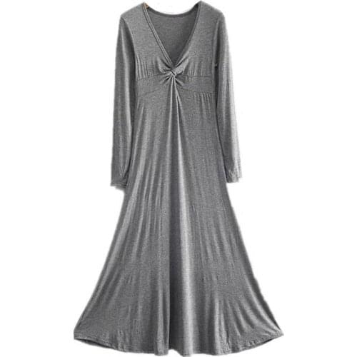 Large Sizes pijama Slim Bottom Dress Sexy Modal Long Sleeve Dresses Elegant Tempting Women Robe New Arrival Loose Nightdress