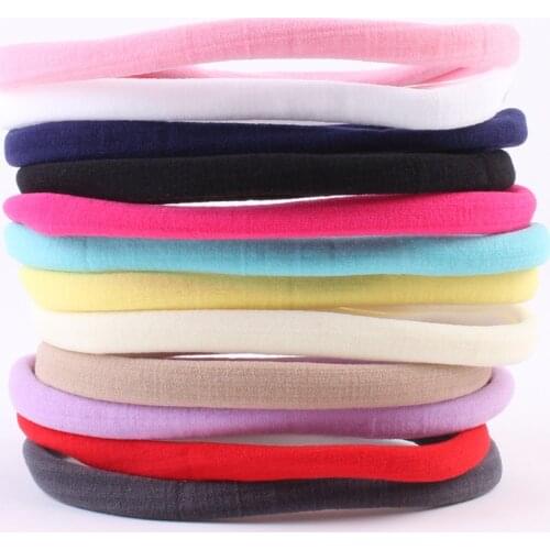 100pcs/lot Girls Boys Spandex Nylon Headband For DIY Children Elastic headband Soft Skinny Stretchy hair tie hair accessories