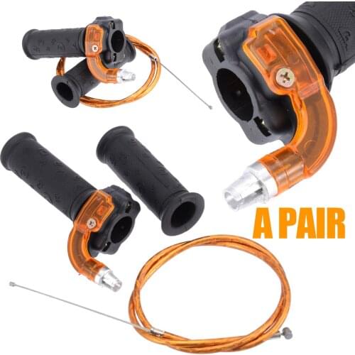 Motorcycle 7/8" 22mm Handle Throttle Clamp Hand Grip With Twist Cable for 47-49CC ATV Quad Pit Dirt Bike Buggy Motocross Racing