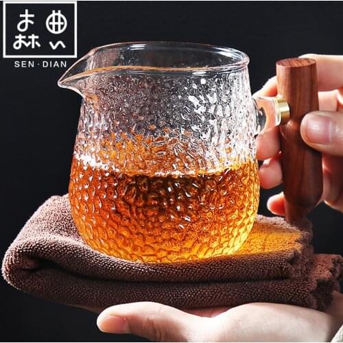 SENDIAN Hammered Glass Tea Cup High Temperature Resistant Filter Integrated Tea Cup 2021 New Hot Office Home Kitchen Accessories