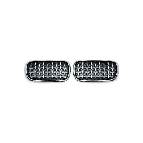 Silver Front Bumper Grille Replacement 2pcs For BMW X5 F15 2014 - 2018