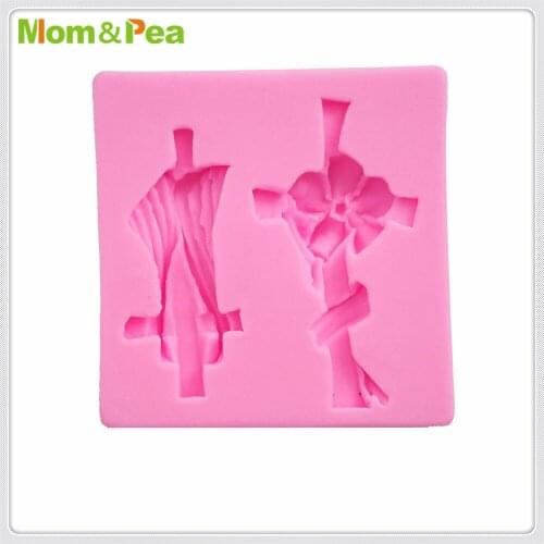 Mom&Pea MPA1928 2-Cross Silicone Mold Cake Decoration Fondant Cake 3D Mold Food Grade