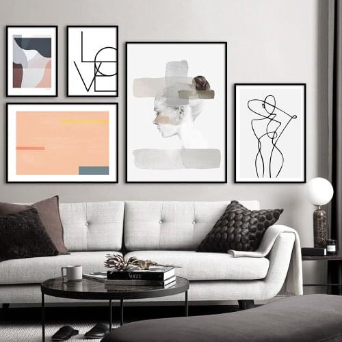 Modern Painting Abstract Graphic Gallery Wall Poster Nordic Style Canvas Picture For Living Room Decorative Print Art Home Decor