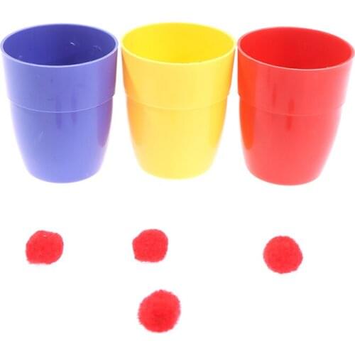 Magic Three Cups And Balls Magic Tricks Many Size Close Up Stage Magic Props Magician Magic Kids Toys Mentalism