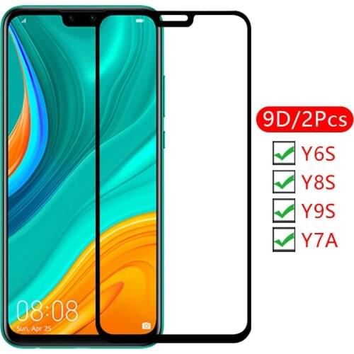 9d protective tempered glass for huawei y6s y8s y9s y7a screen protector on huwei hawei huawe huawi huawey ys6 ys8 ys9 ya7 film