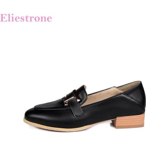 2021 Autumn New Cofortable Black Apricot Women Pumps Low Sqaure Heels Office Lady Dress Shoes Plus Small Big Size 30 12 43 45 48