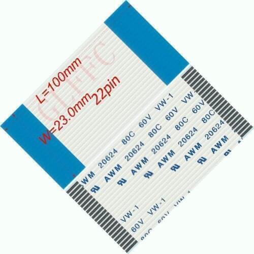 1.0pitch 14~22pin 1500~4000mm A-type Flexible Flat Cable FFC awm 20624 ROHS for TTL LCD DVD Computer